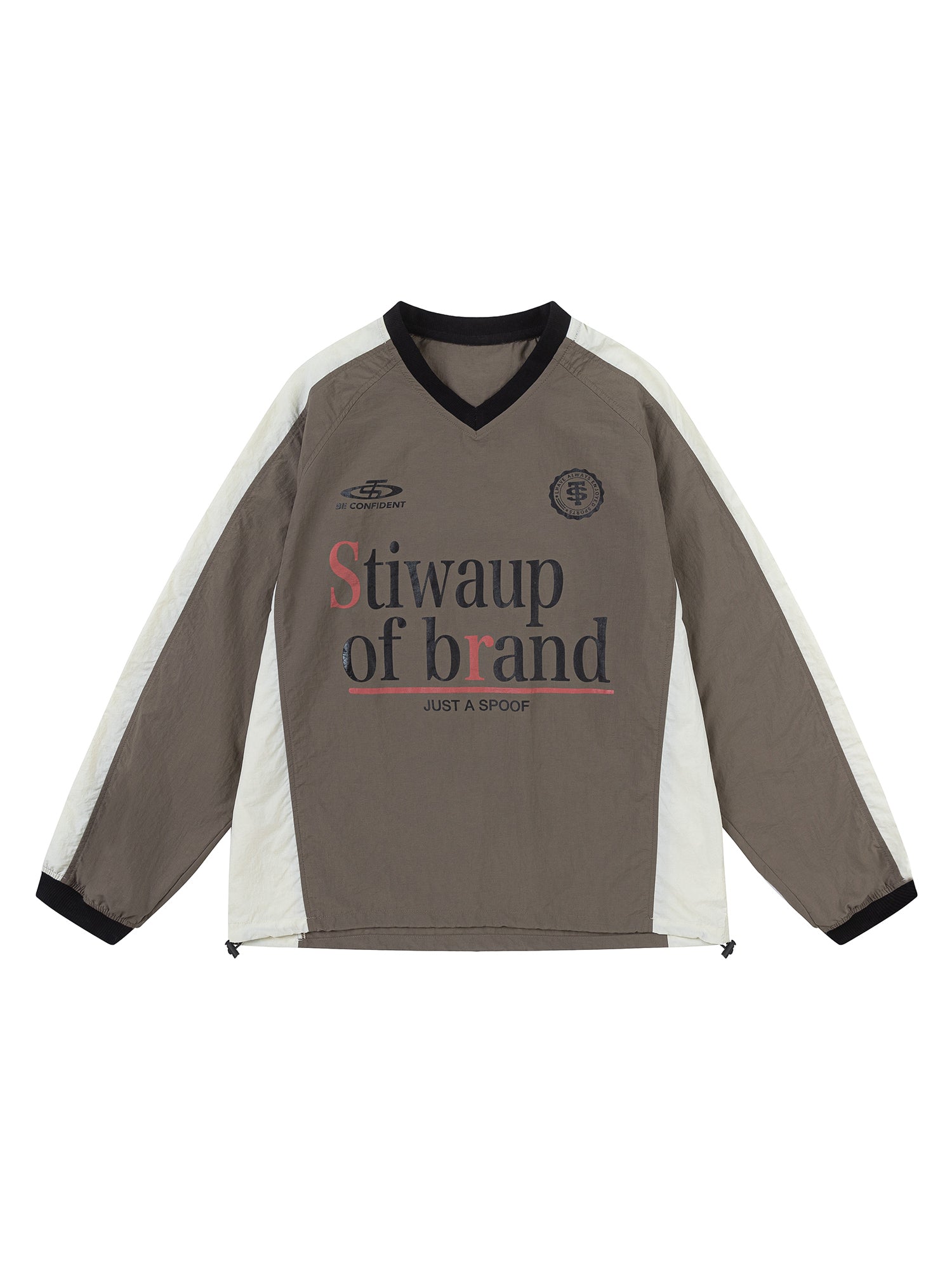 Thesupermade – Langärmliges Retro-Patchwork-T-Shirt von Thesupermade 