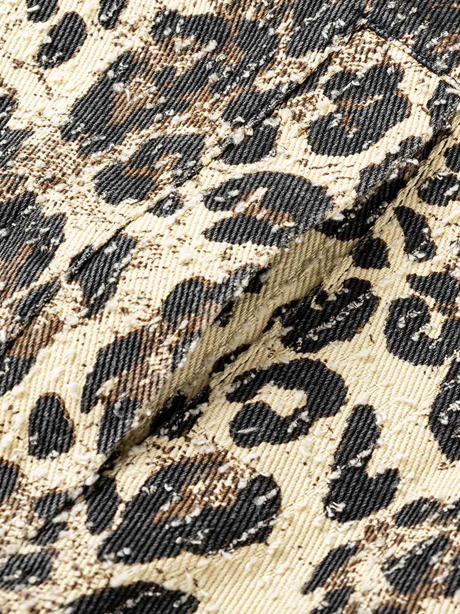 Thesupermade Jeansjacke im Retro-Leopardenmuster