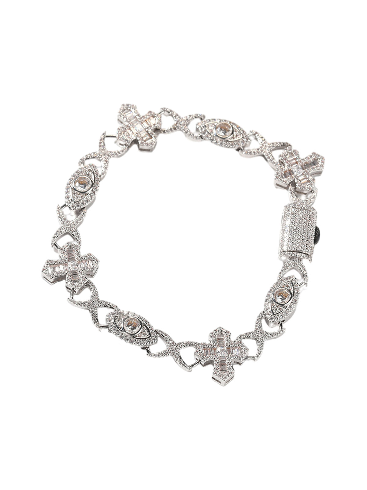 Evil Eye Kupfer Kreuz Armband