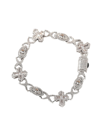 Evil Eye Kupfer Kreuz Armband