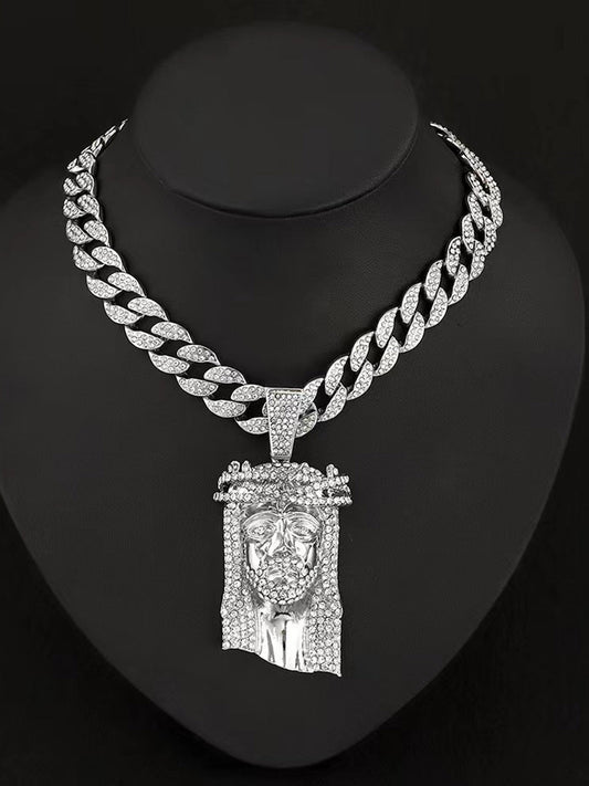 Thesupermade – Jesus-Halskette mit Diamanten