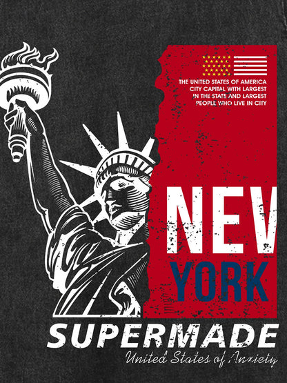 Orginal Statue of Liberty Splicing Graffiti Independence Day Vest