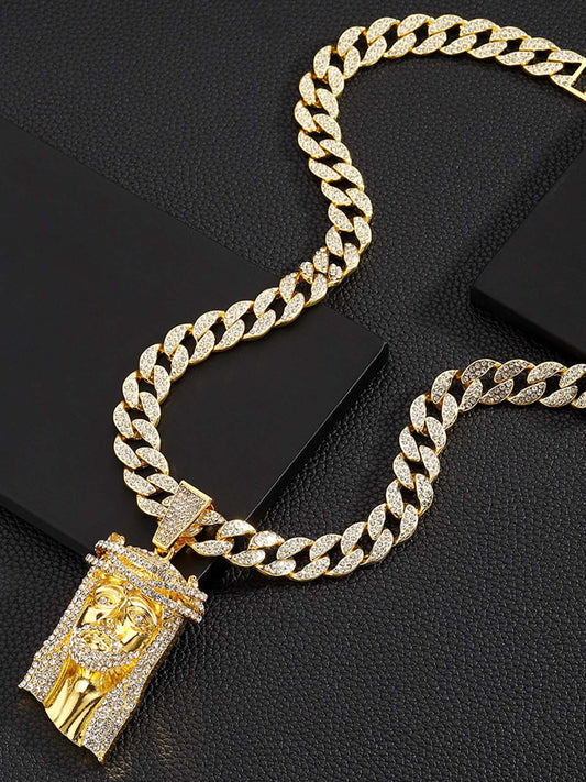 Thesupermade – Jesus-Halskette mit Diamanten