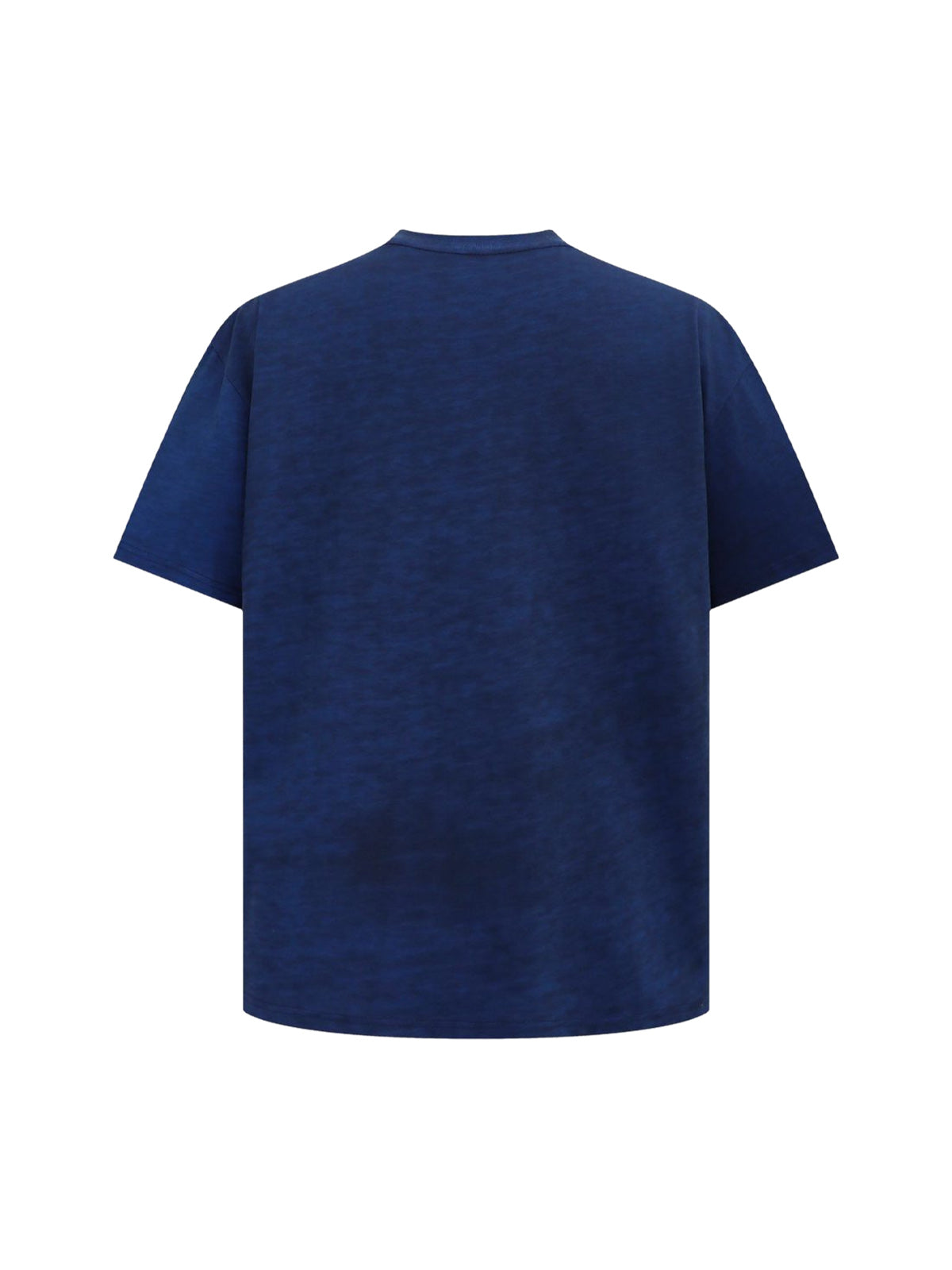 Retro Heavy Washed Patch Embroidered Letter T-shirt
