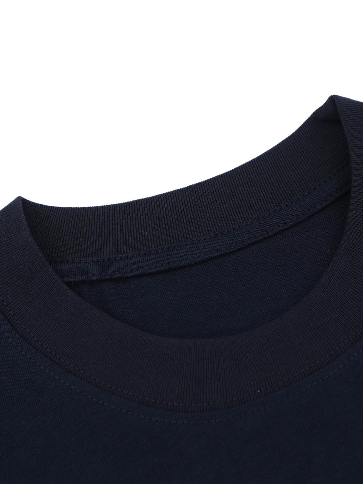 Retro Contrast Color Stitching Embroidered Letter Jersey T-shirt