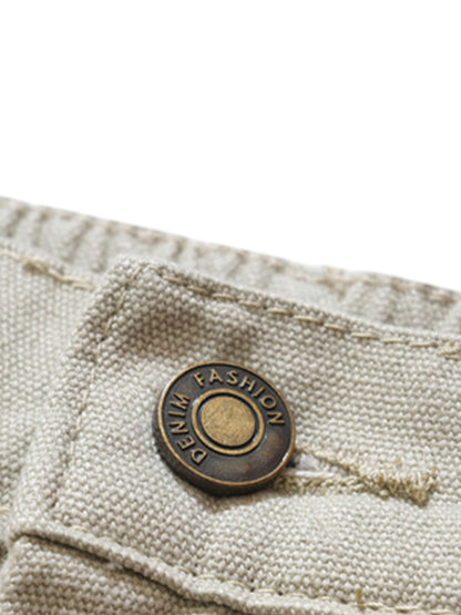 Retro Structured  Design Cargo Shorts