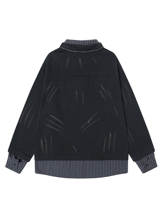 Wasteland Style Retro Washed Faux Zweiteiler