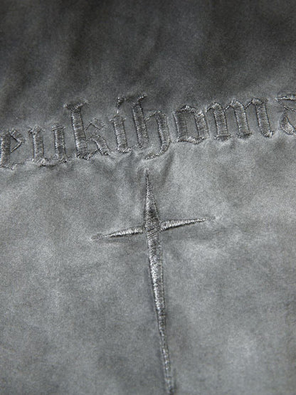 Oversized Cross and Studed T-Shirt