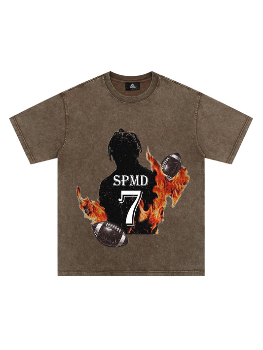 Super Bowl Football Print T-shirt