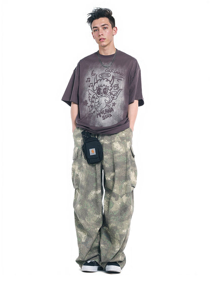 Oversized Angel Graphic T-Shirt