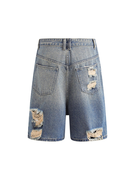 Thesupermade – Jeans-Jeans im Hip-Hop-Stil mit verwaschenem Rippenmuster 