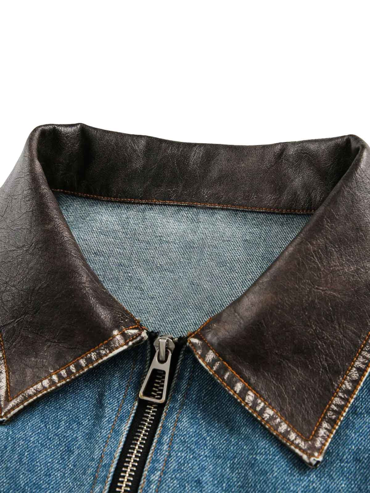 Arbeitsjacke aus schwerem, gewaschenem Denim