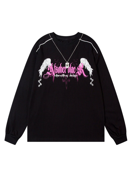 Thesupermade – Langärmliges T-Shirt mit Sternkette