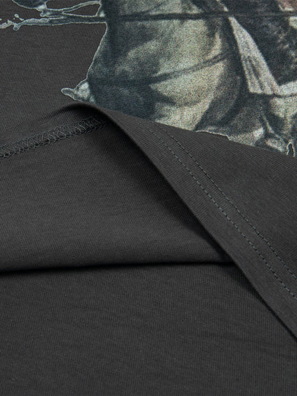Retro Oil Painting Print T-shirt