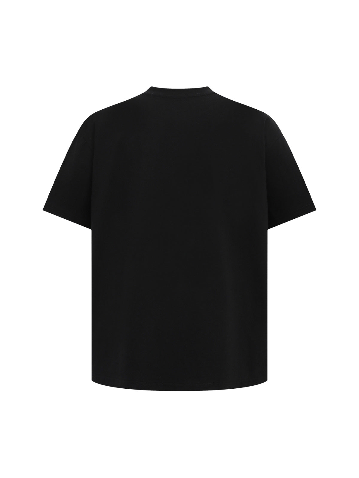 Retro Contrast Color Embroidered Letter T-shirt