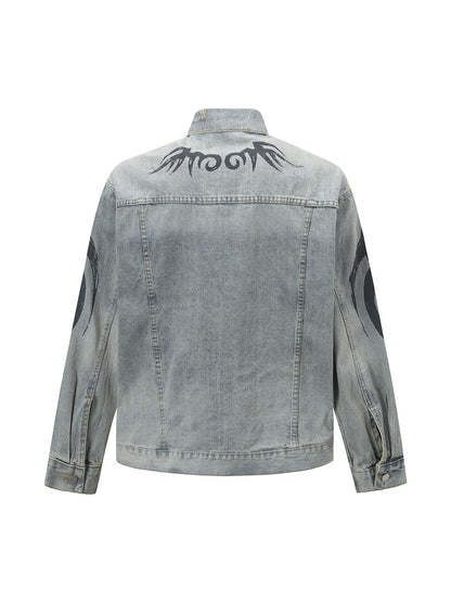 Totem-Jeansjacke im Retro-Waschstil
