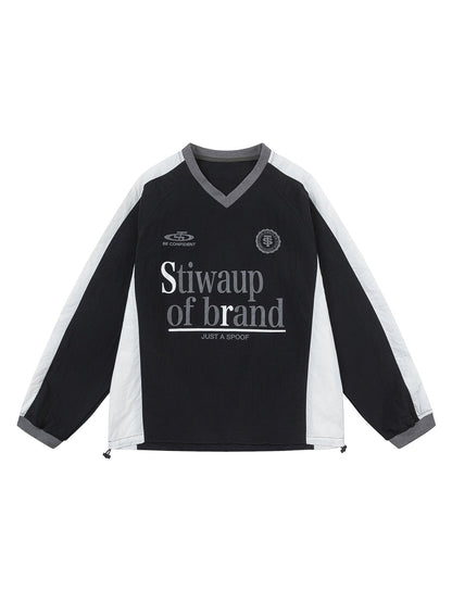 Thesupermade – Langärmliges Retro-Patchwork-T-Shirt von Thesupermade 