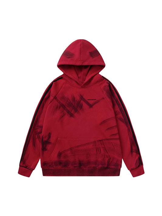 Thesupermade – Kapuzenpullover mit schmutzigem Pinselstrich und Graffiti