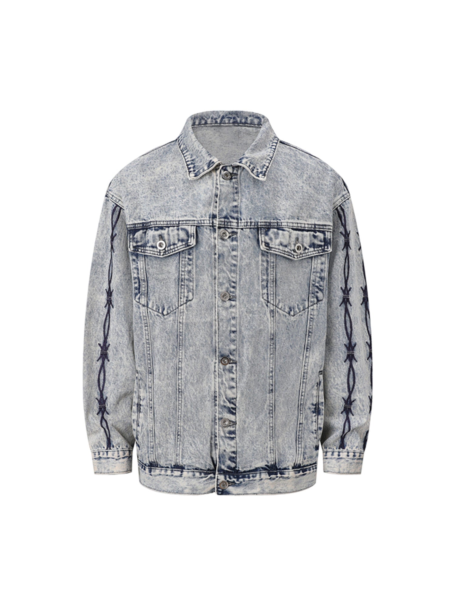 Thesupermade – Jeansjacke mit Thorn-Stickerei