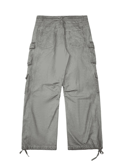 Thesupermade Vintage Wasteland Style Multi Pocket Work Pants