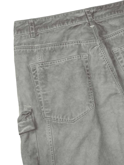 Thesupermade Vintage Wasteland Style Multi Pocket Work Pants