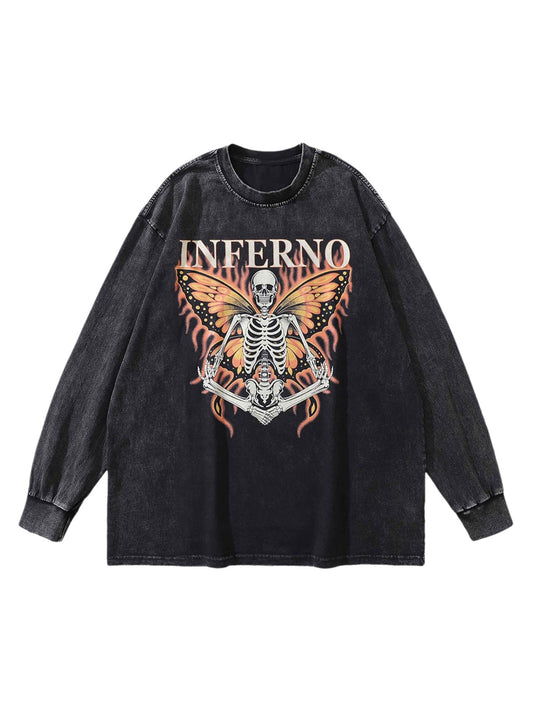 Thesupermade Sweatshirt mit Rundhalsausschnitt und Vintage-Totenkopf 