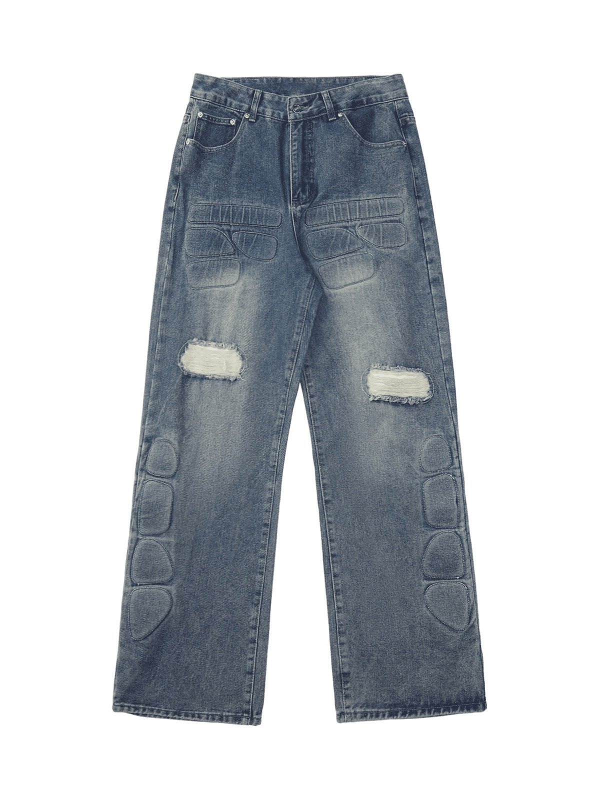 Thesupermade High Street verwaschene zerrissene Jeans – 2223