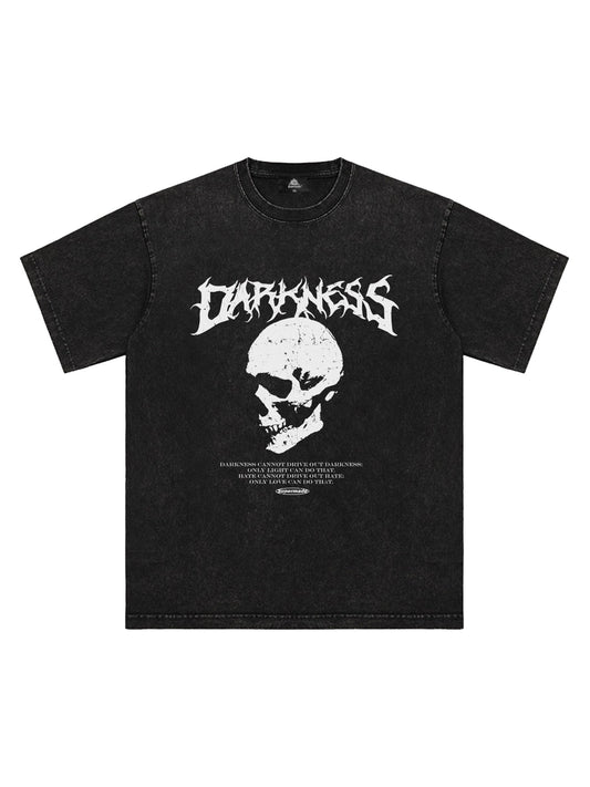Thesupermade – T-Shirt mit verwaschenem Totenkopf-Print 