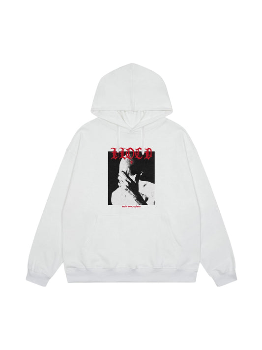 Thesupermade Kapuzenpullover mit Portrait-Print 