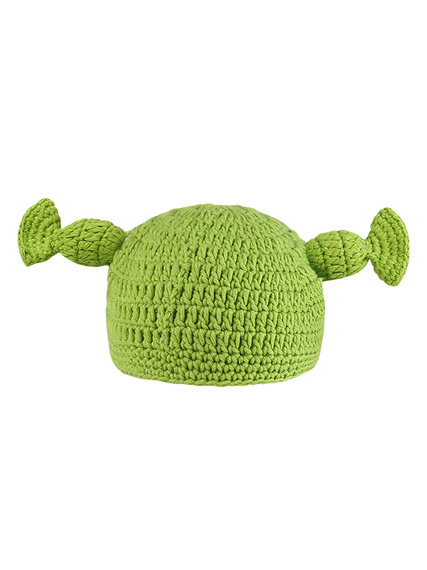Thesupermade – Lustige, grüne, handgestrickte Kopfbedeckung mit Cartoon-Motiv 