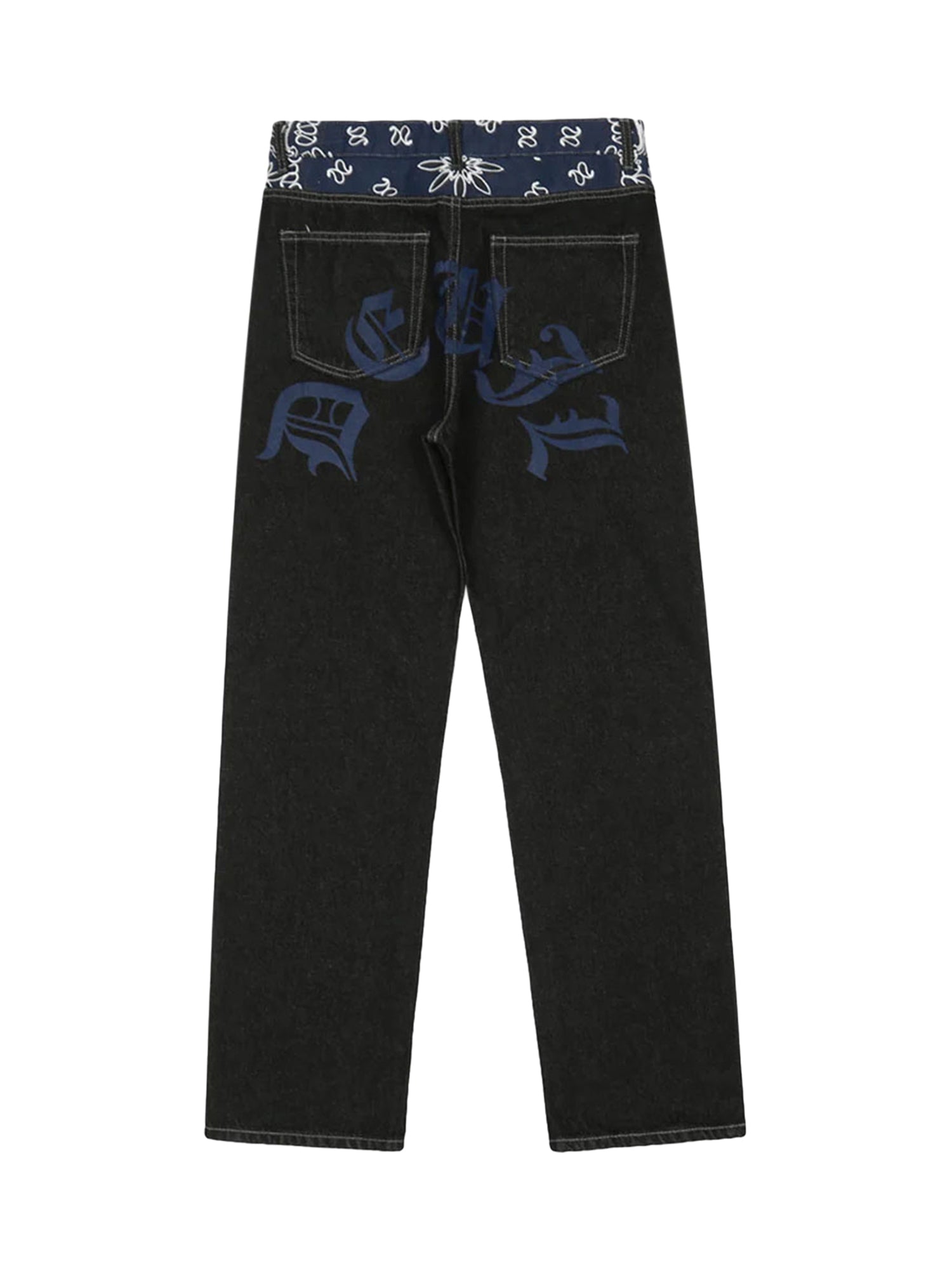 Thesupermade Petal Letter Straight Jeans