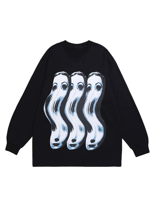 Thesupermade Spoof Portrait Sweatshirt mit Rundhalsausschnitt 
