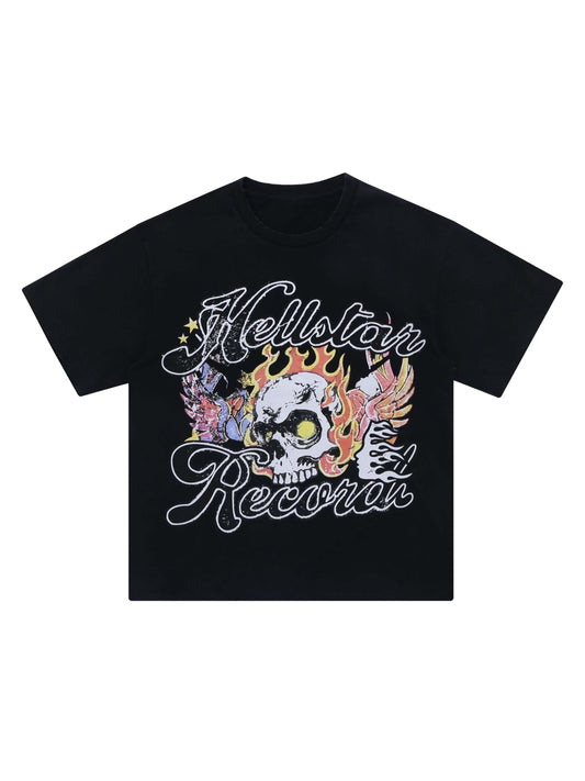 Thesupermade – T-Shirt mit Dämonen-Totenkopf-Print 