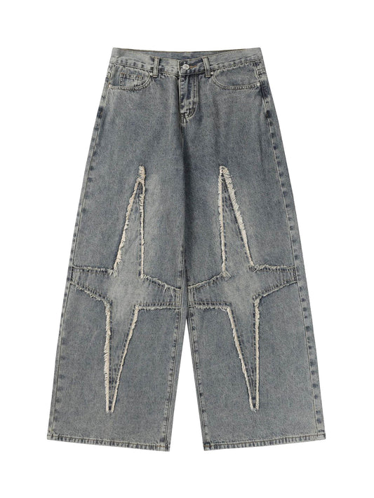 Jeans mit verwaschenem Stern von High Street – 2150 
