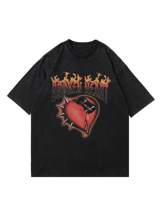 Thesupermade High Street Heart-print Dark T-shirt