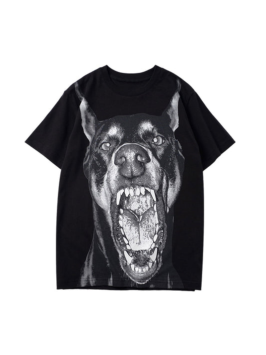 Thesupermade 3D-bedrucktes Hip-Hop-T-Shirt mit Dobermann-Hundekopf – 2063 