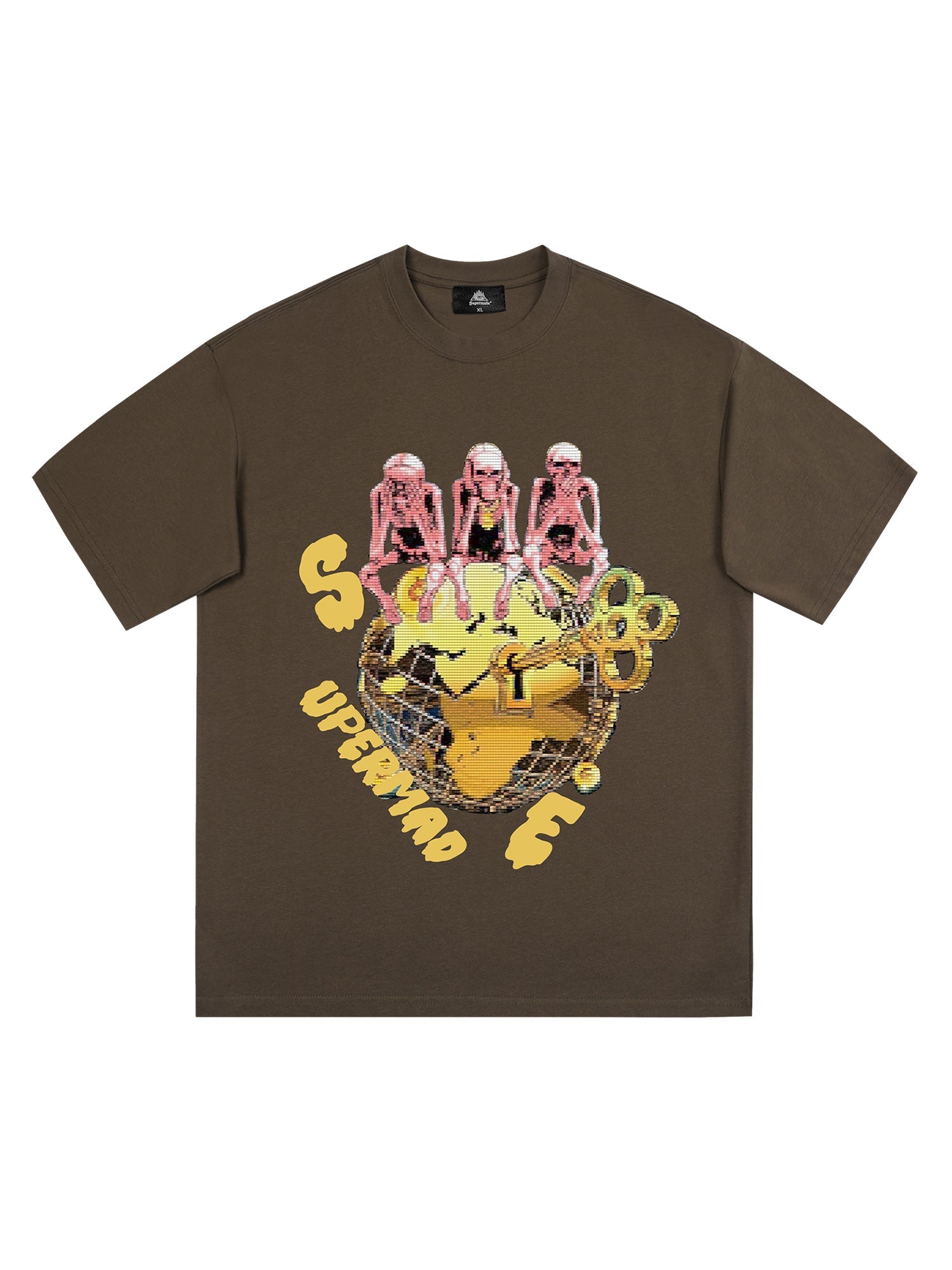 Thesupermade – T-Shirt mit Retro-Totenkopf-Aufdruck 