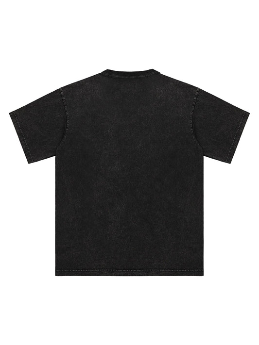 Thesupermade – T-Shirt mit verwaschenem Totenkopf-Print 