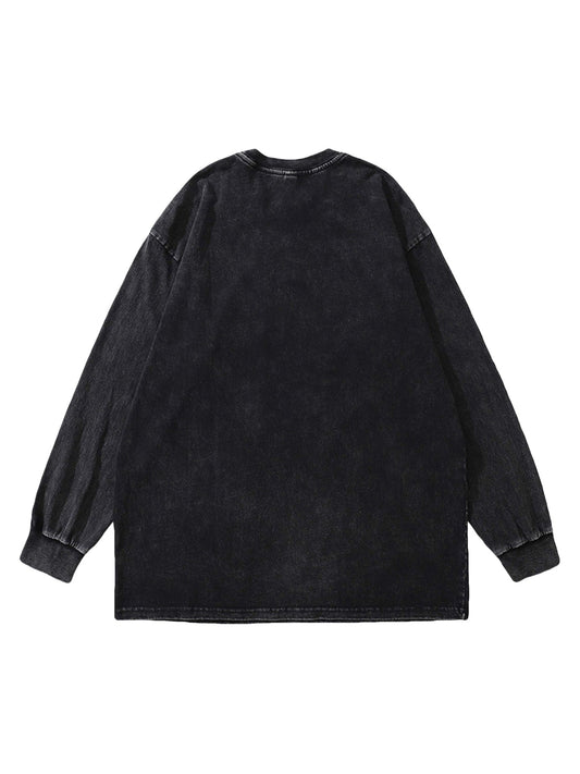 Thesupermade Sweatshirt mit Rundhalsausschnitt und Vintage-Totenkopf 