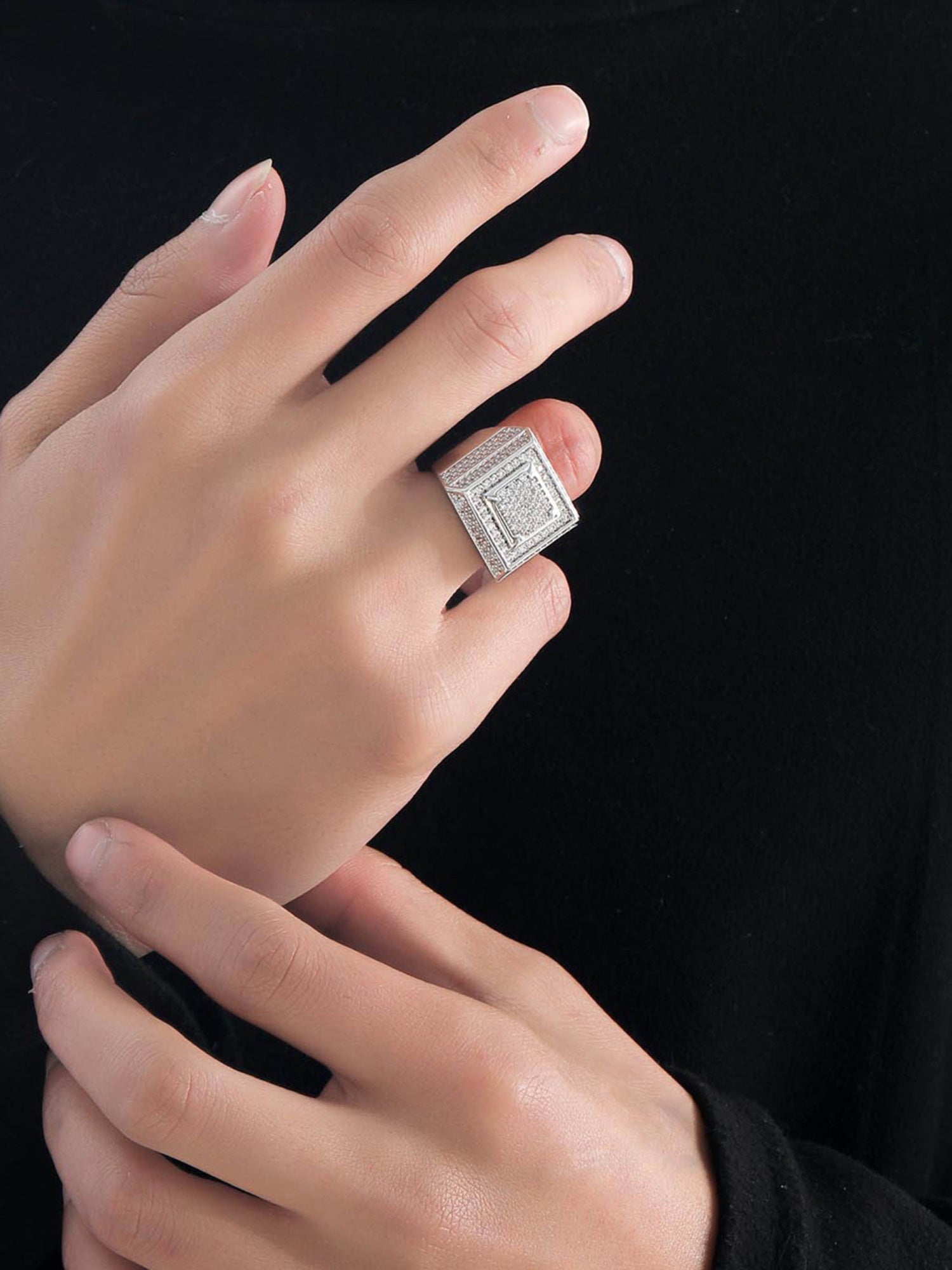 Thesupermade Hip Hop Zirkonia Ring 