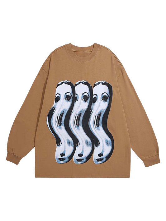 Thesupermade Spoof Portrait Sweatshirt mit Rundhalsausschnitt 