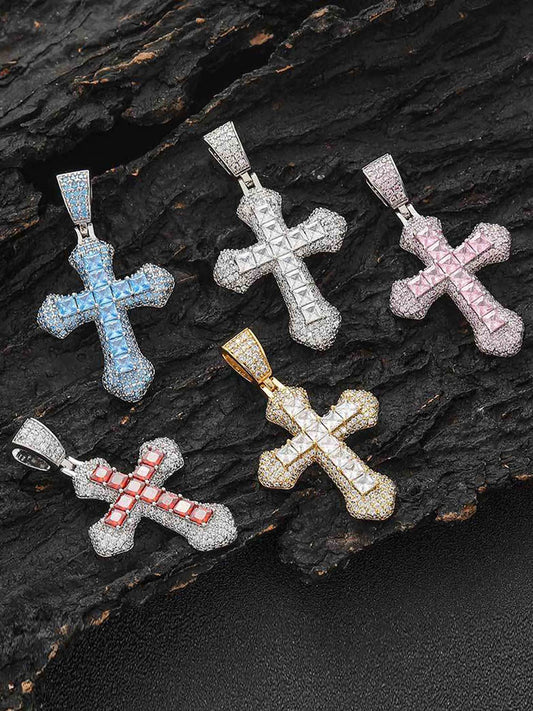 Thesupermade Halskette mit Diamanten im Corss-Design - 1514 