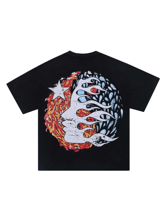 Thesupermade – T-Shirt mit Dämonen-Totenkopf-Print 