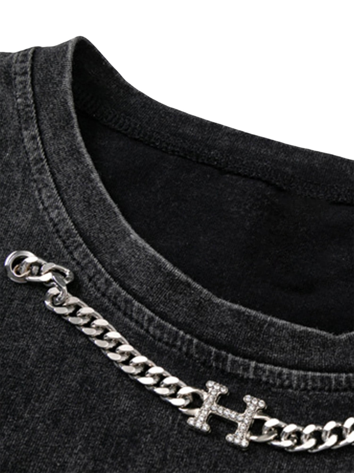 Thesupermade Hip-hop Loose Washed Undershirt -1606