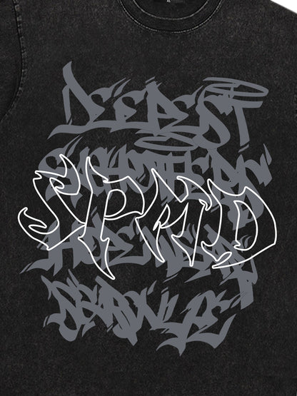 Thesupermade Fun Alphabet Print T-Shirt