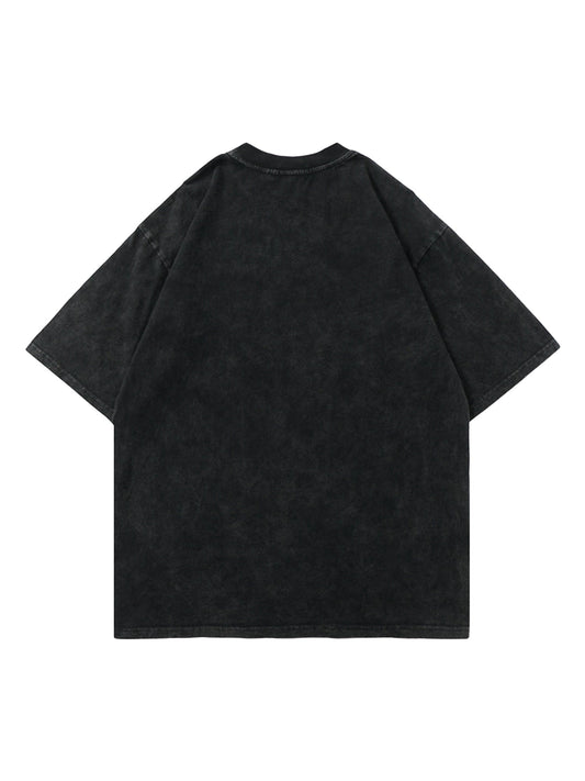 Thesupermade – High Street – Dunkles T-Shirt mit Herz-Print 