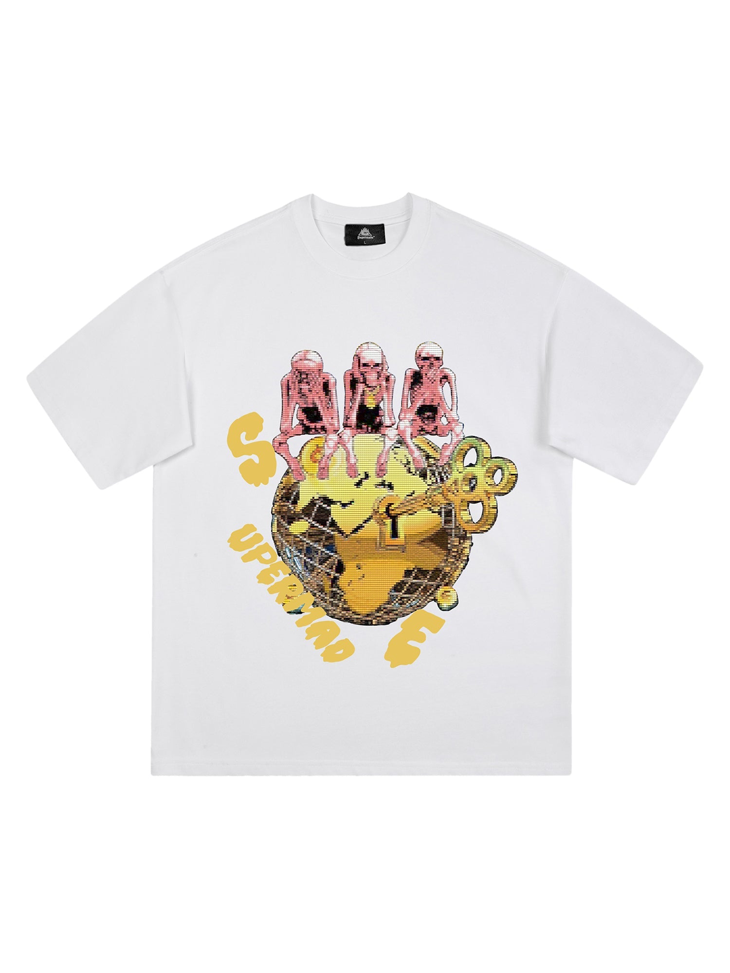 Thesupermade – T-Shirt mit Retro-Totenkopf-Aufdruck 