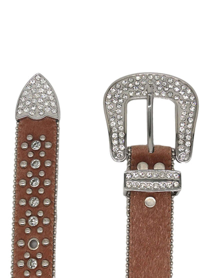 Thesupermade Hip Hop Punk Rhinestone Belt