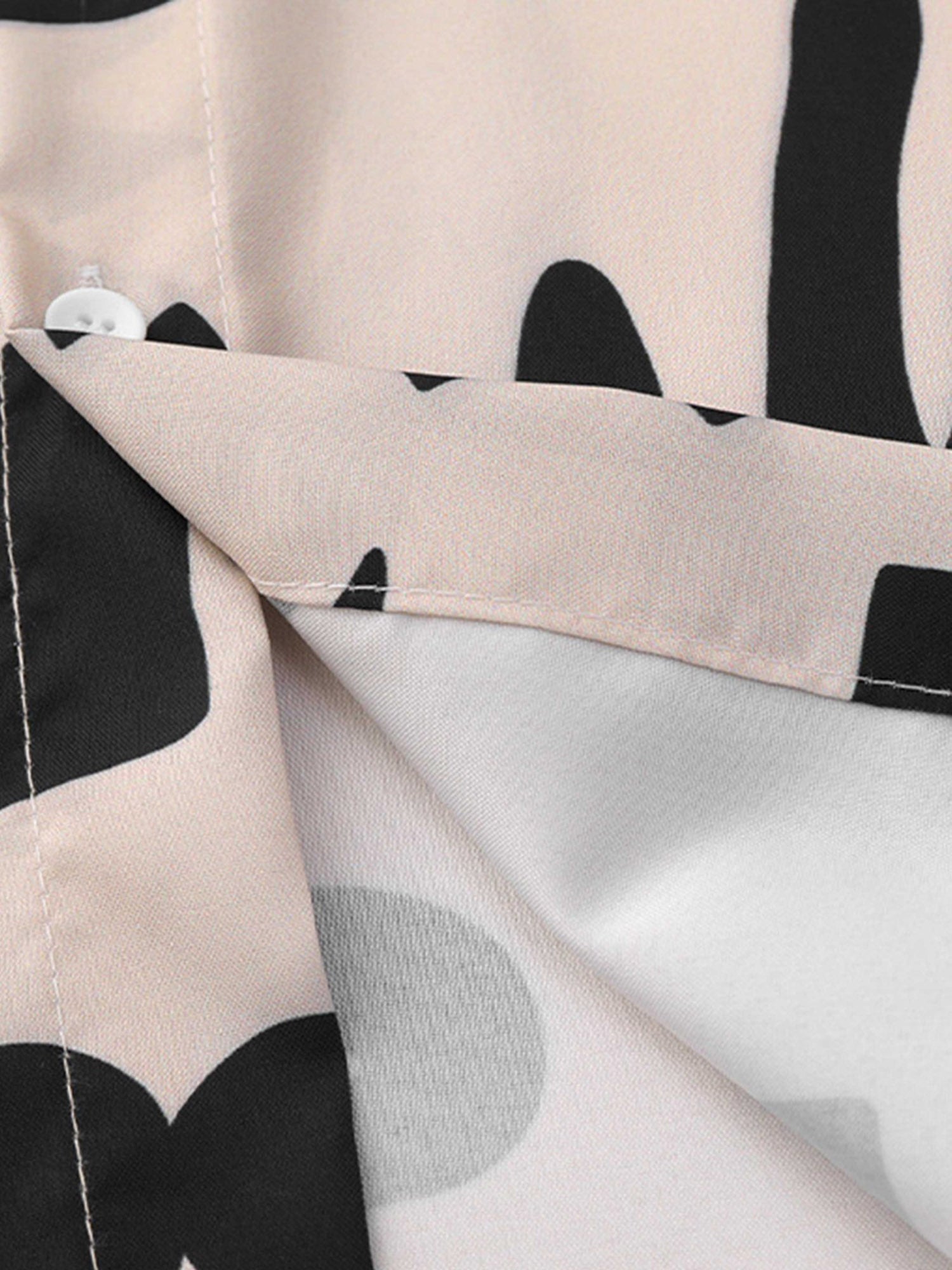 Thesupermade – Kurzärmliges Vintage-Hemd mit durchgehendem Print und Revers 