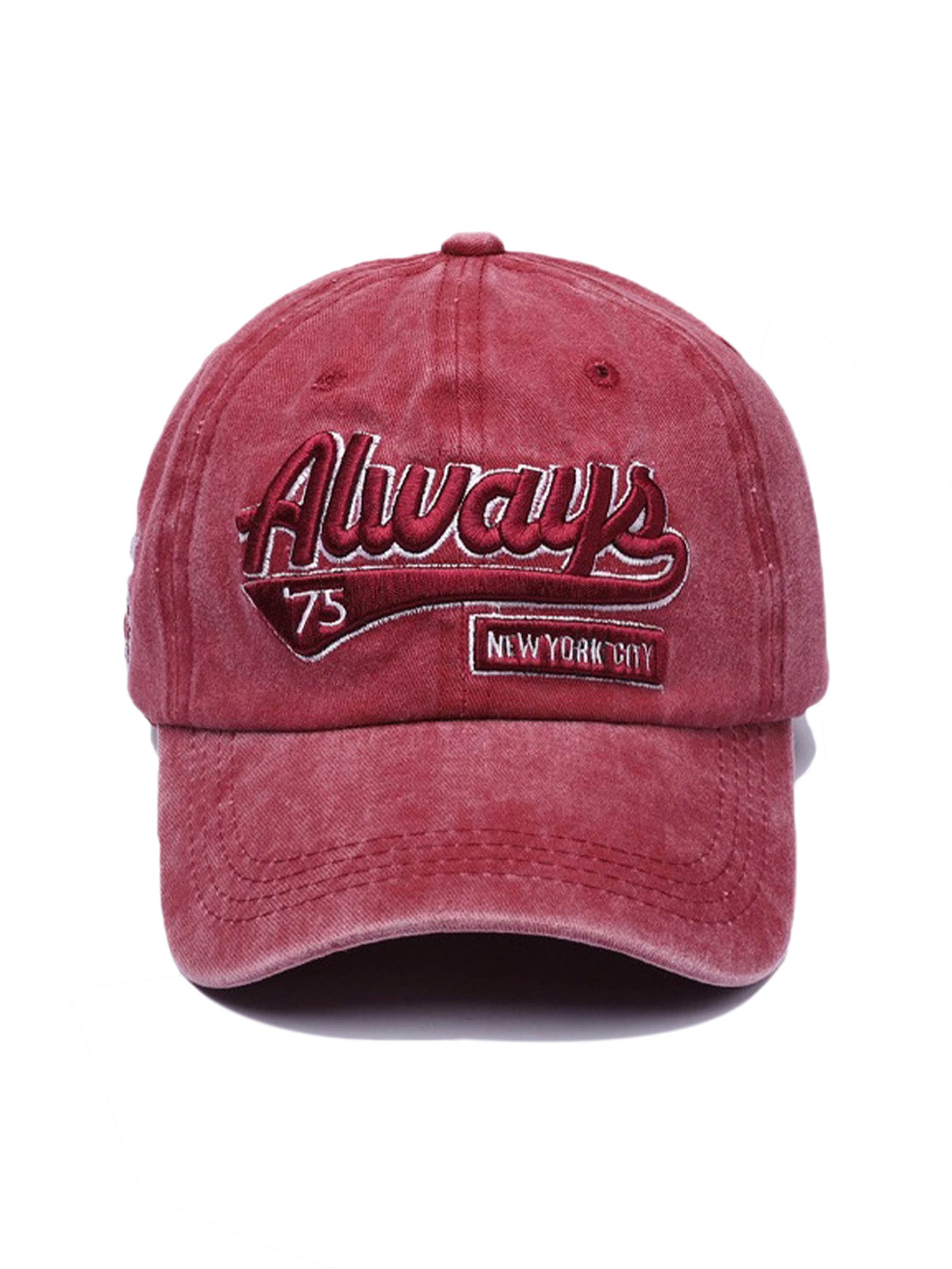 Thesupermade – Baseballkappe aus gewaschenem Denim mit Stickerei im Vintage-Stil 